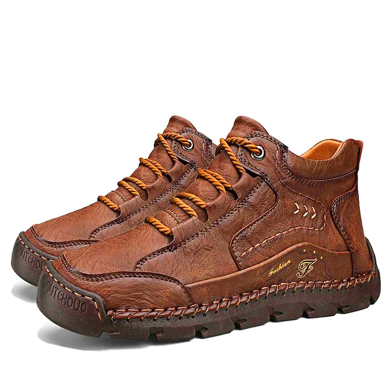 Trailblazer Men's Waterproof Ultra-Durable Cushioned Leather Boots
