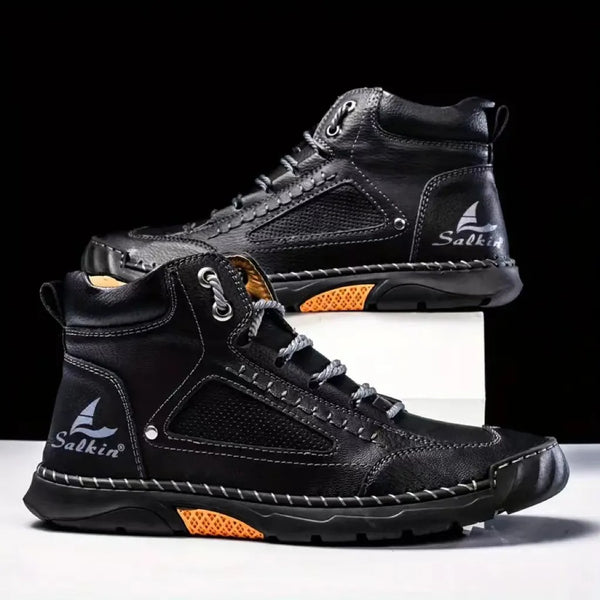 Men's Comfortable Waterproof Leather Boots with Arch Support