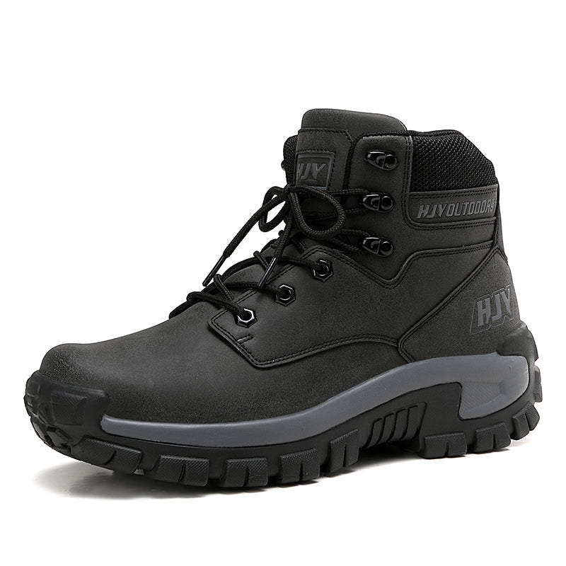Men's Hiking Boots - Safe and Comfortable Work Boots - Waterproof, Slip-resistant, Impact-resistant - Wide Toe
